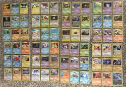 Huge 180 card lot vintage/mid era pokemon, rares, uncommons, starters, ereaders - Image 5