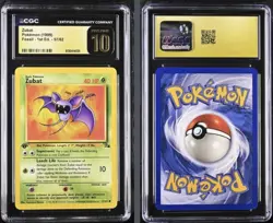Pokemon WOTC Zubat 1st Edition Fossil Set 57/62 1999 CGC Pristine 10 - Image 1