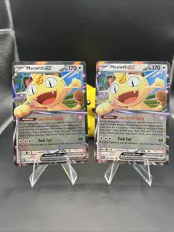 2X Pokemon TCG Perfect Order Meowth EX 062/088 Double Rare Holo - Image 1
