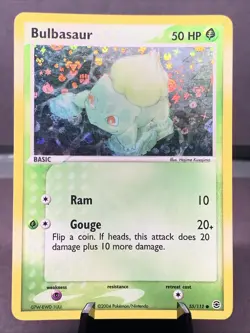 Pokemon TCG Bulbasaur 55/112 Holo EX FireRed LeafGreen VTG 2004 NM-/LP+ - Image 1