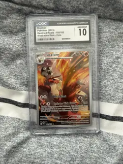 Blaziken 192/182 CGC 10 - 2025 Pokemon SV Destined Rivals IR - Image 1