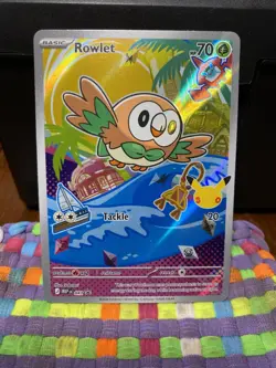 Pokemon TCG Rowlet Series 1 Holo Promo First Partner IR 30th Anniversary 043 NM - Image 1