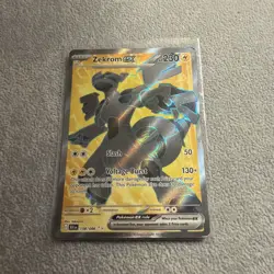 Pokemon TCG Zekrom EX 158/086 Scarlet Violet Black Bolt Ultra Rare Full Art - Image 1