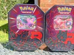 POKEMON TCG SCARLET & VIOLET DESTINED RIVALS TEAM ROCKET TINS ART SET X3 *SEALED - Image 3