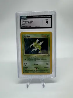 1999 Pokemon Unlimited Jungle Holo Scyther 10/64 CGC 9 - Image 1