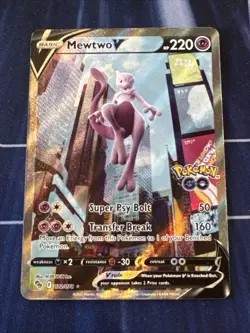 Mewtwo V (Alternate Full Art) Ultra Rare Pokemon GO 072/078 NM - Image 1