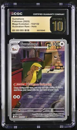 Pokemon Gumshoos 153/132 Illustration Rare Mega Evolution - CGC 10 PRISTINE - Image 1