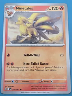 Ninetales 029/197 Pokemon SV03: Obsidian Flames Non Holo NM - Image 1