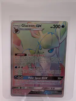 Pokemon TCG Glaceon GX Rainbow Secret Rare Card Ultra Prism 159/156 - Image 1