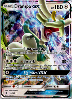 Drampa GX 115/145 Pokemon TCG Sun & Moon: Guardians Rising NM - Image 1