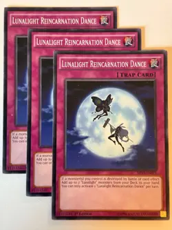 YUGIOH-3x- Lunalight Reincarnation Dance - SHVI-EN071 -Common - MIXED (PLAYSET) - Image 1