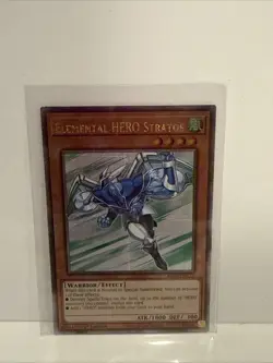 YuGiOh ELEMENTAL HERO STRATOS Platinum Secret Rare RA03-EN177 - Image 2