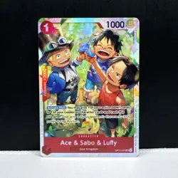 Ace & Sabo & Luffy SR One Piece OP13-007 Carrying On His Will Foil Near Mint NM - Image 1