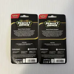2x Pokemon Perfect Order Blister Pack + Makuhita Promo Card & Coin - Image 2