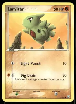 Pokemon Cards Larvitar 63/109 NON HOLO EX Team Rocket Returns Common NM - Image 1