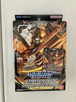 Digimon Card Game - Starter Deck Dragon of Courage ST-15. New & Sealed - Image 1
