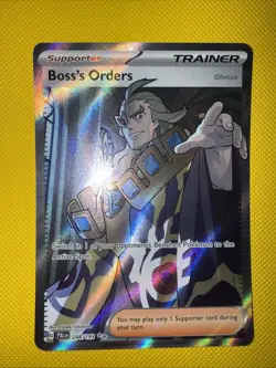 Pokemon TCG Boss's Orders Trainer Full Art Holo Rare Card 248/193 Paldea Evolved - Image 1