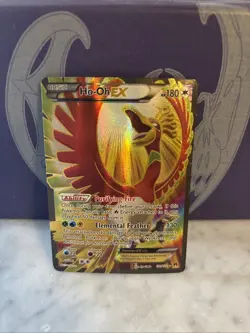 Pokemon TCG Ho-Oh EX Full Art Ultra Holo Rare Card 121/122 XY Breakpoint 2016 - Image 1