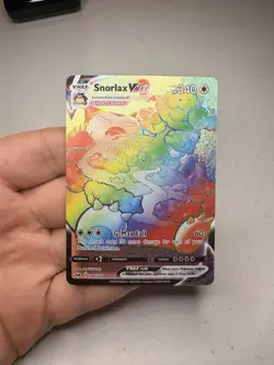 Pokemon TCG Snorlax VMAX Holo Secret Rare Card Sword & Shield Base Set 206/202 - Image 1