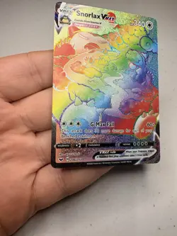 Pokemon TCG Snorlax VMAX Holo Secret Rare Card Sword & Shield Base Set 206/202 - Image 2