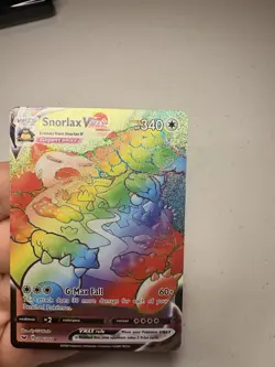 Pokemon TCG Snorlax VMAX Holo Secret Rare Card Sword & Shield Base Set 206/202 - Image 4