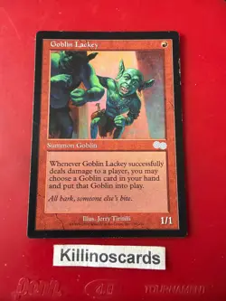 MTG Magic Goblin Lackey Urza’s Saga 190 LP - Image 1