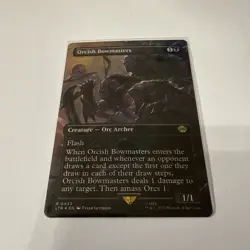 MTG Magic Lord of the Rings #433 Orcish Bowmasters Rare Borderless Foil - Image 1