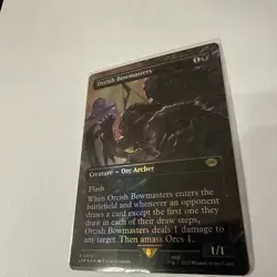 MTG Magic Lord of the Rings #433 Orcish Bowmasters Rare Borderless Foil - Image 2