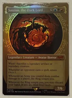 Sauron, the Dark Lord Showcase Foil - Mythic - Lord of the Rings LOTR MTG - Image 1