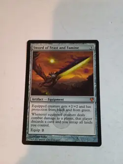 Magic: The Gathering Sword of Feast and Famine Artifact Mythic Modern Event Dec… - Image 1