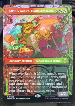 MTG Raph & Mikey Troublemakers 0250 Showcase Foil TMNT Near Mint - Image 1