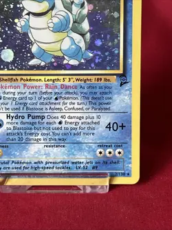 Blastoise 2/138 Holo Base Set 2 Pokemon Card LP Condition (T117) - Image 4