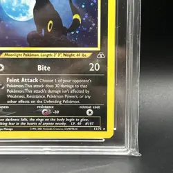 Umbreon 13/75 Holo English Neo Discovery Pokemon ACE 9 - Image 4