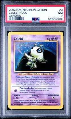 2002 Pokemon Neo Revelation Celebi Psa 7 Near Mint #3 Deutsch - Image 2