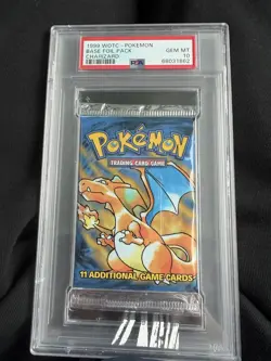 1999 Pokemon Base Set Pack Charizard Artwork PSA 10 Gem Mint - Image 1