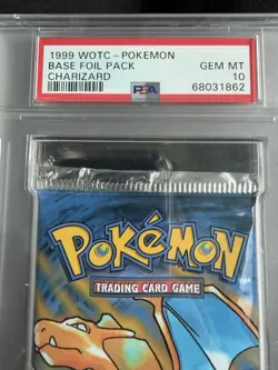 1999 Pokemon Base Set Pack Charizard Artwork PSA 10 Gem Mint - Image 2