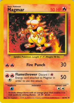 Magmar #36 Base Set Pokemon TCG 1999 - Image 1