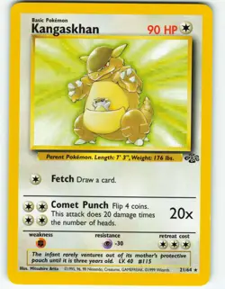 Kangaskhan - 21/64 Jungle Set - Pokemon TCG - 1999 - Image 1
