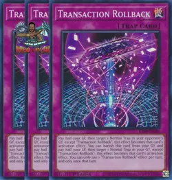 Yugioh! 3x Transaction Rollback RA04-EN105 Super Rare 1st Ed NM - Image 1