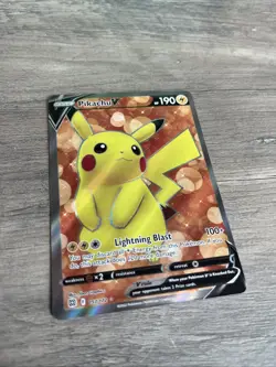Pikachu v Full Art Holo Card 157/172 Rare Pokemon Trading Card - Image 2