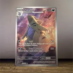 Pokemon Tyranitar Illustration Rare Sv02 Paldea Evolved Holo 180 HP 222/193 - Image 1