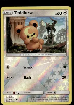 Pokemon Teddiursa 171/236 Cosmic Eclipse Reverse Holo Common - Image 1