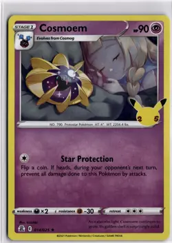 Cosmoem 14/25 Celebrations Holo Rare Pokemon TCG 014/025 25th Anniversary - Image 1