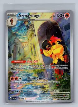 Armarouge 203/198 Illustration Rare Scarlet & Violet Pokemon Near Mint - Image 1