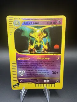 Pokemon TCG Vintage Alakazam 2/144 Skyridge Reverse Holo Kamiya Masago Art - LP - Image 1