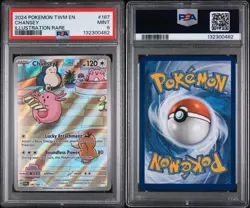 Chansey Twilight Masquerade #187/167 Illustration Rare Pokemon PSA 9 MINT 2024 - Image 3