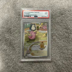 2024 Pokemon Twilight Masquerade Chansey Illustration Rare PSA 9 Mint 187/167 - Image 1