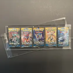 TCG 5x Booster Pack Acrylic Case Holder - Pokemon, Yu-Gi-Oh, and Magic - Image 2