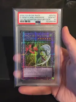 Elemental Hero Flame Wingman QCR RA03 GEM MINT 10 - Image 3