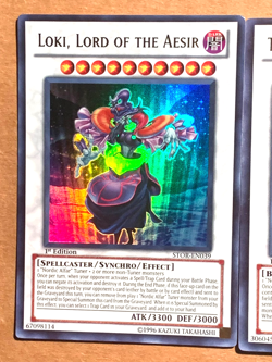 yugioh Thor, LOKI, LORD Odin, Father OF THE AESIR STOR-EN038 + 39 + 40 set 1st N - Image 4